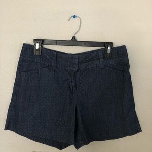 Ann Taylor Patterned Denim Shorts